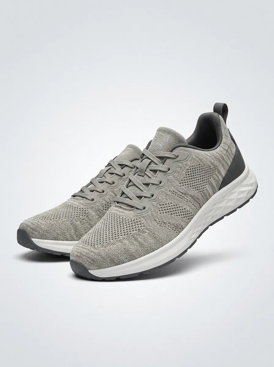 Unisex Grey Knit Sneaker 