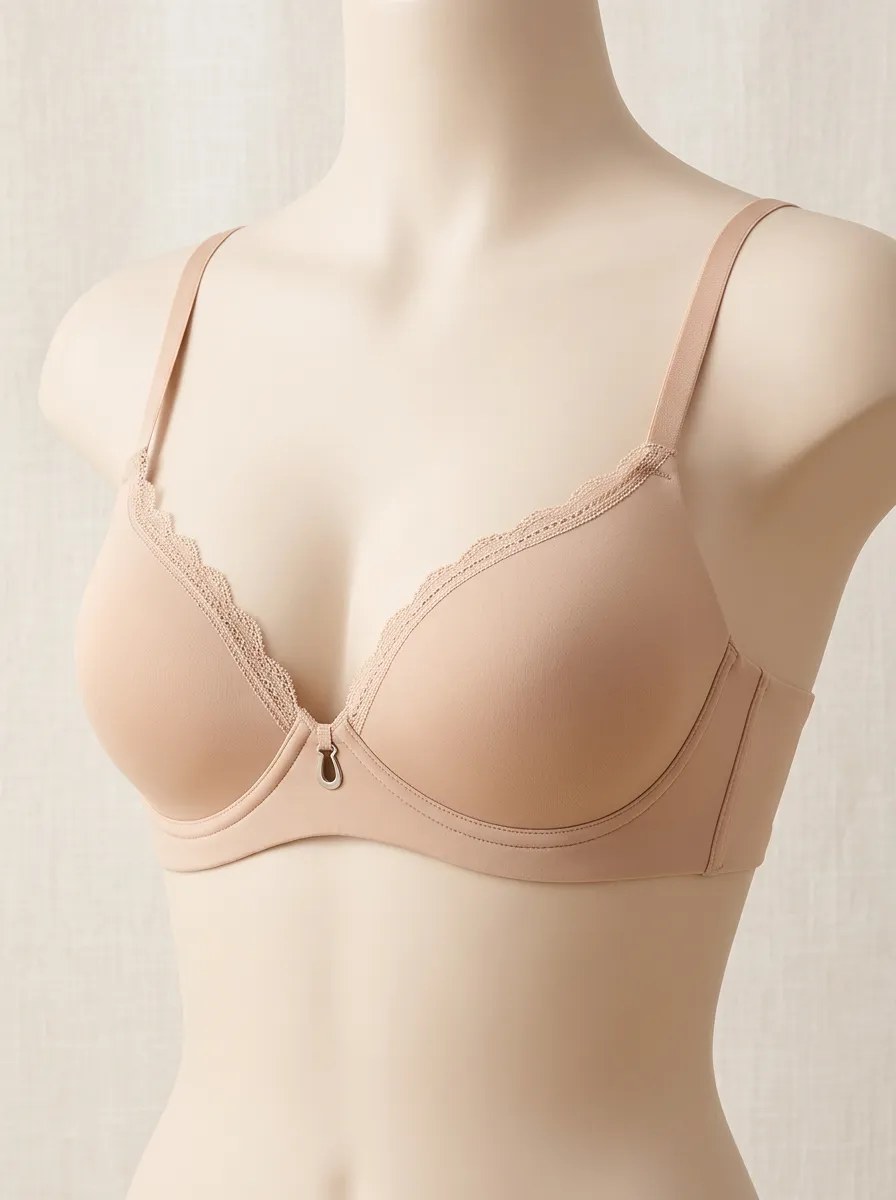 Everyday Underwire Lace Trim Detail Finish Women's Bra