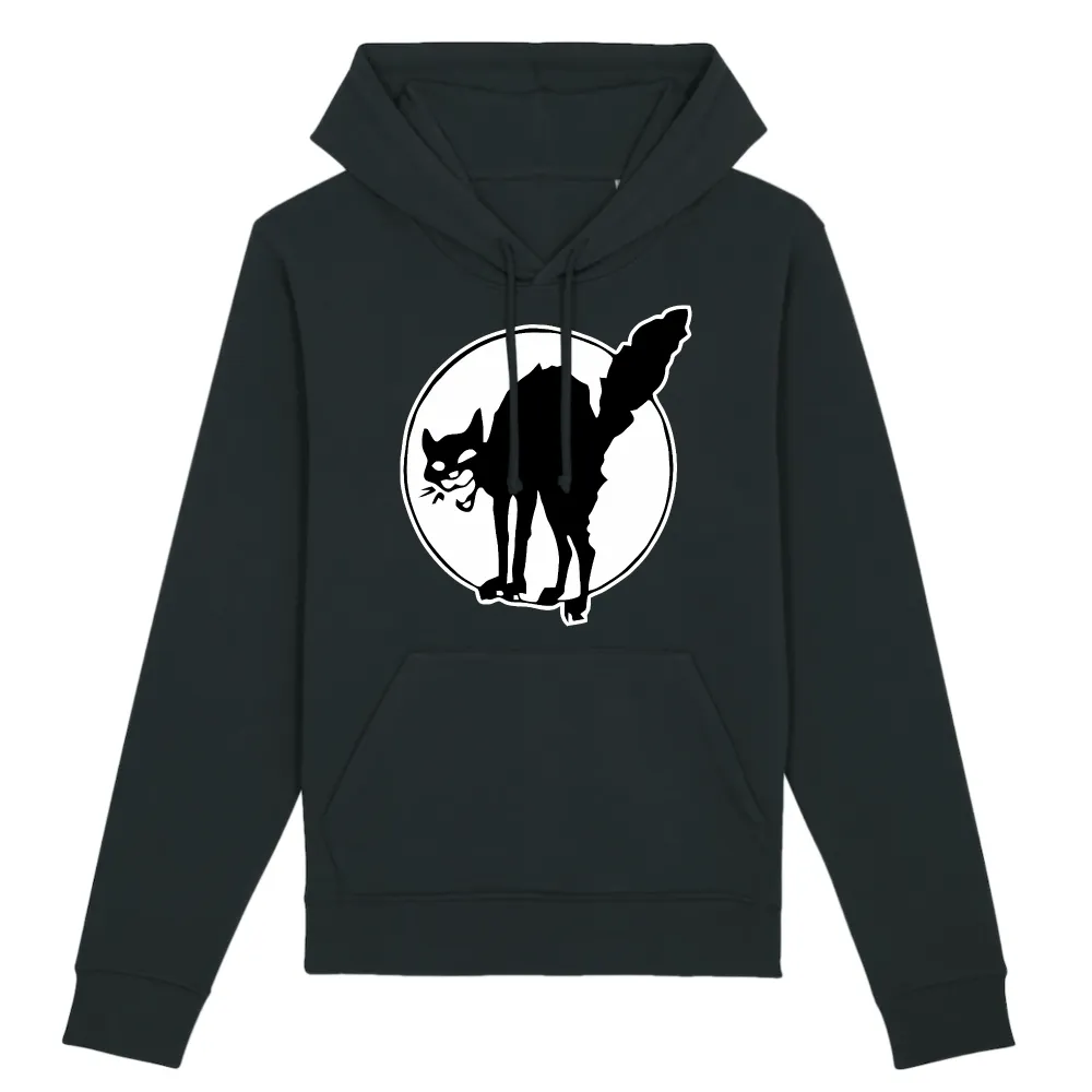 Rebel Cat Graphic Pullover Hoodie