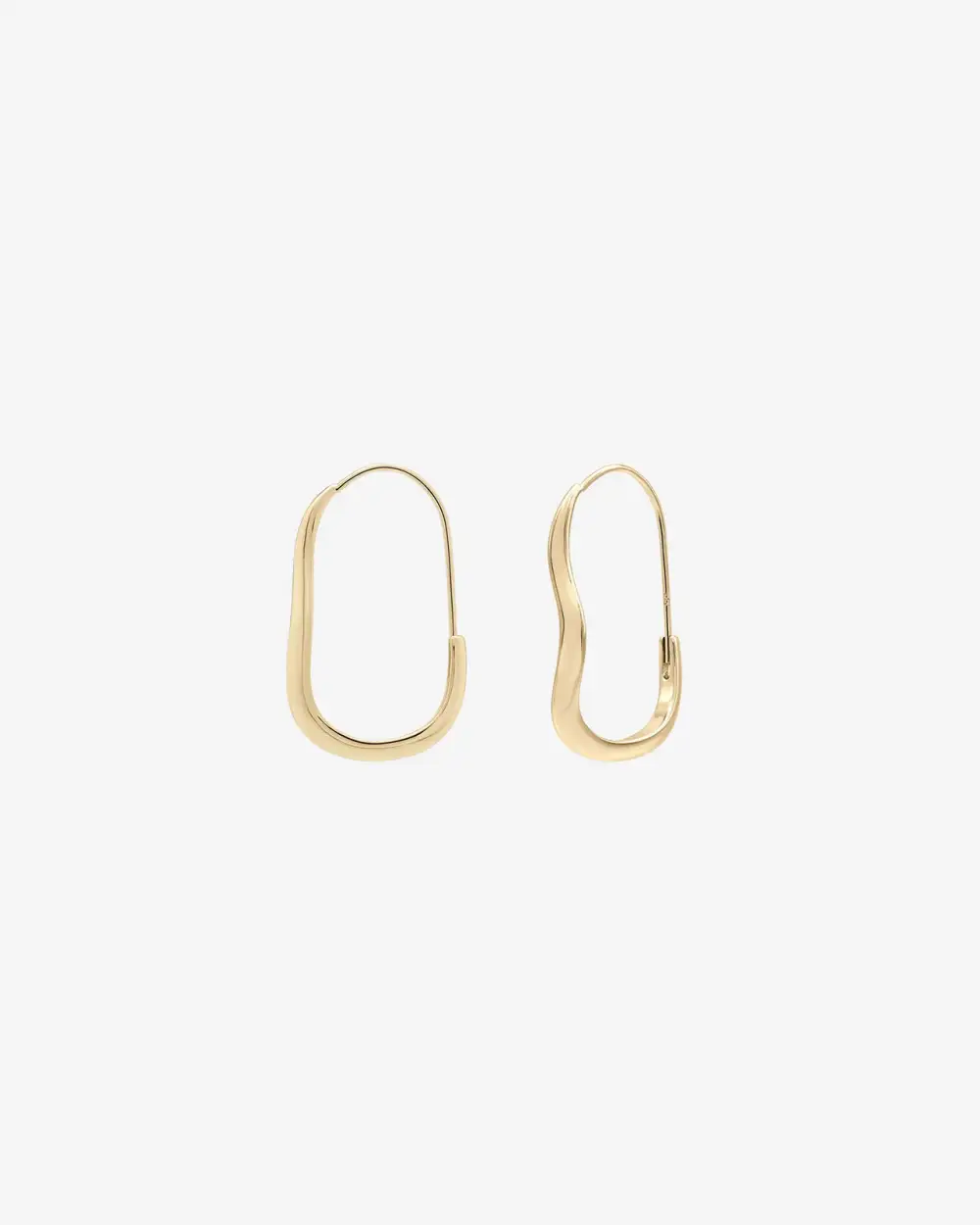 Sculpted Wave Hoop Earrings