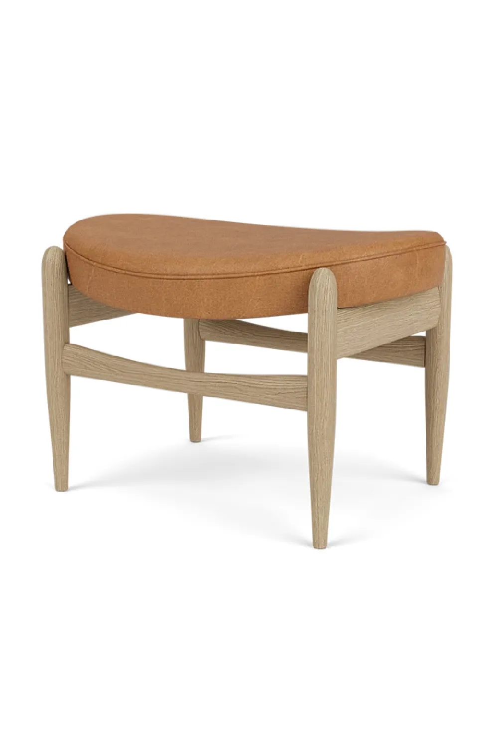 Wooden Base Padded Ottoman