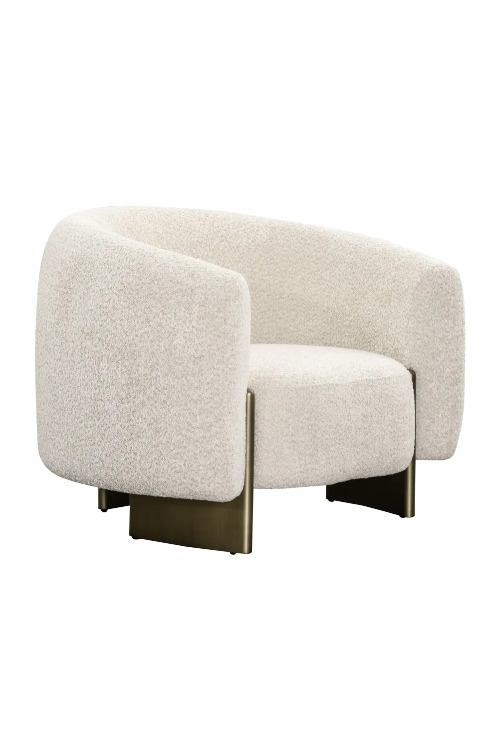 Textured Curved Accent Chair