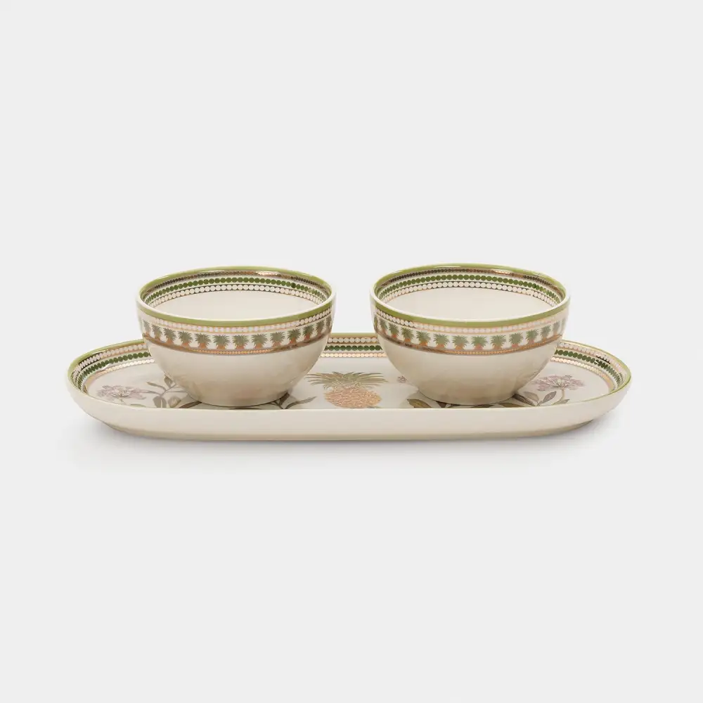 Green Porcelain Serving Set