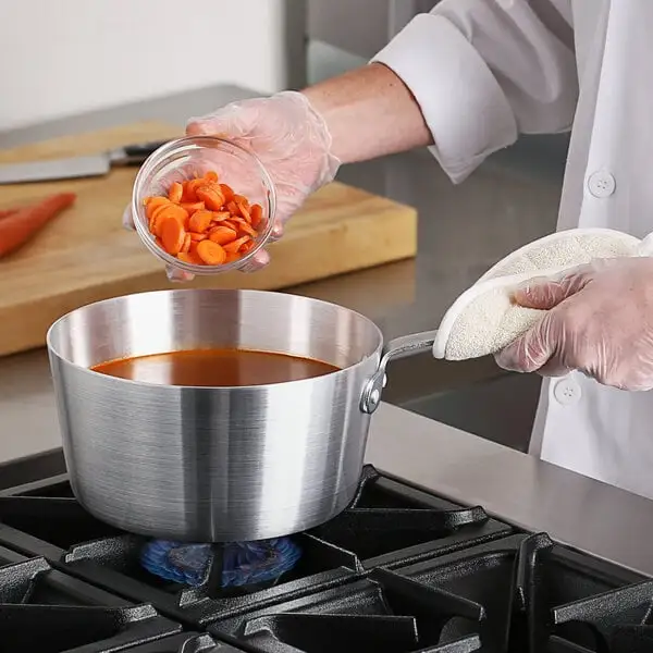 Low-Profile Tapered Aluminum Sauce Pan