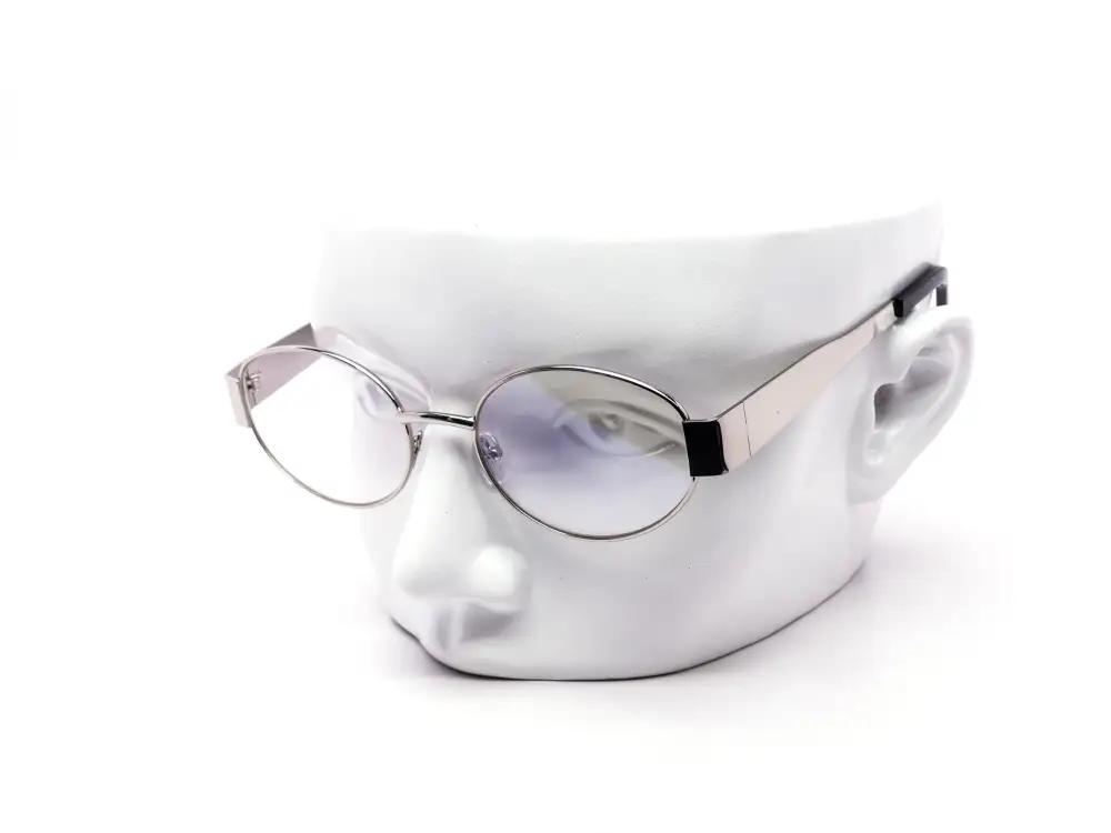 Twelve-Piece Minimalist Metal Oval Light Glasses
