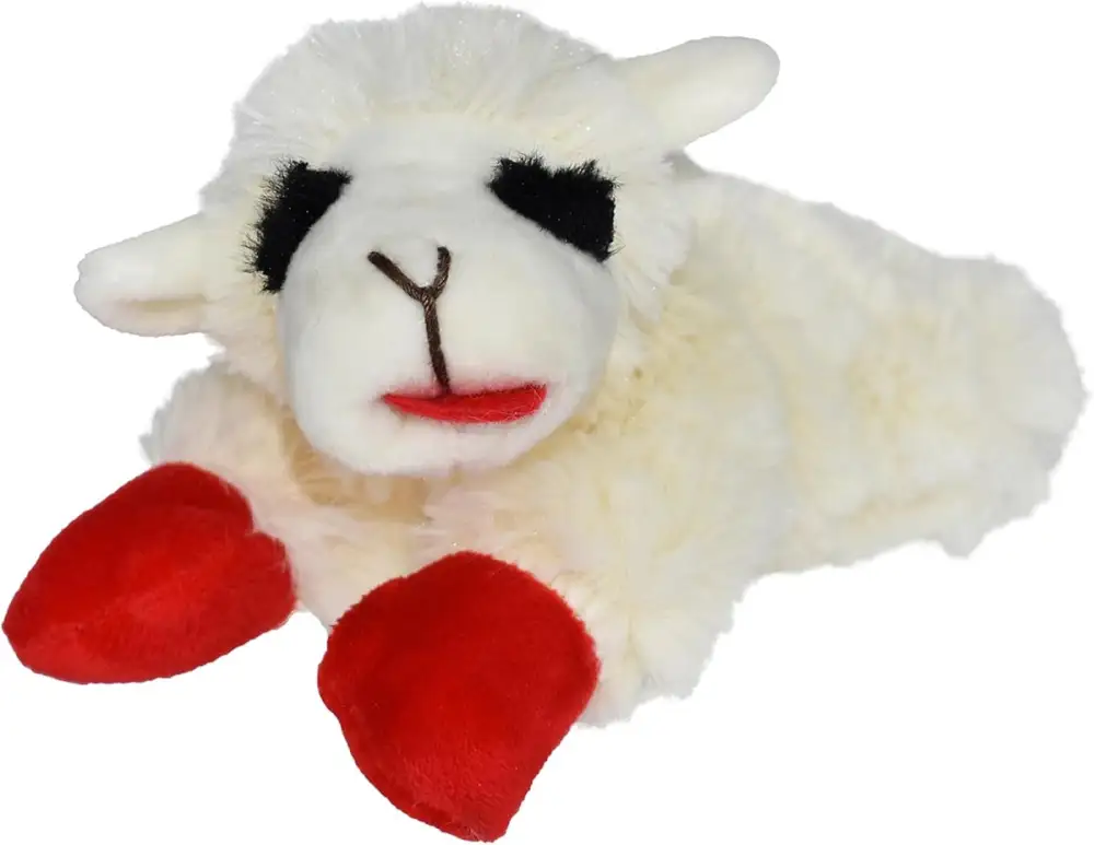 Playful Lamb Chop Plush Dog Toy