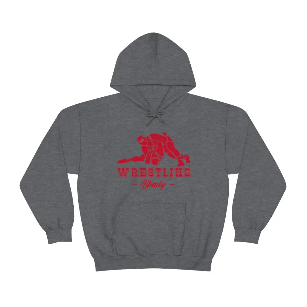 Soft Fleece Statement Print Wrestling Graphic Pullover Hoodie