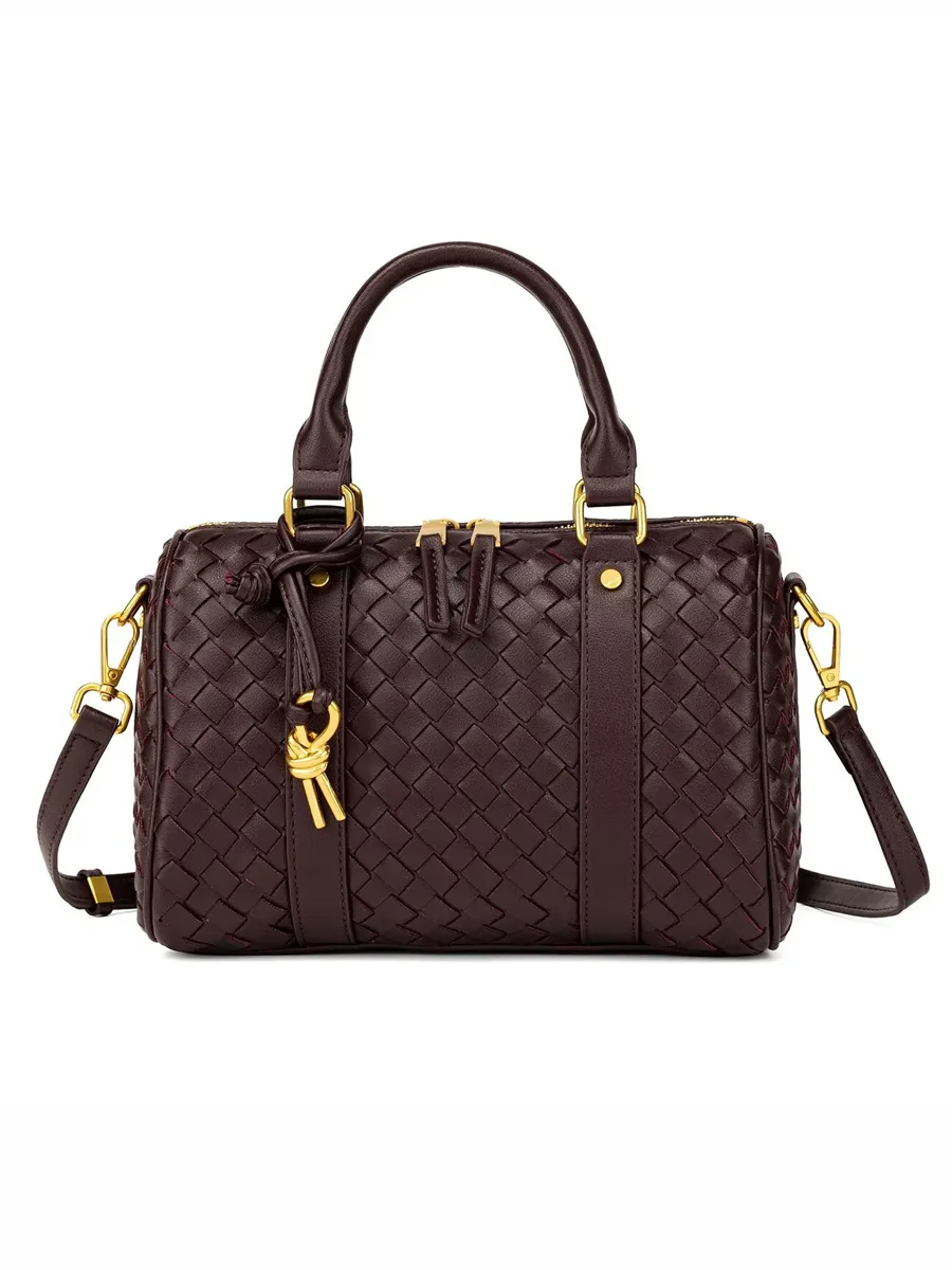 Sabrina Woven Pillow-Shaped Bag