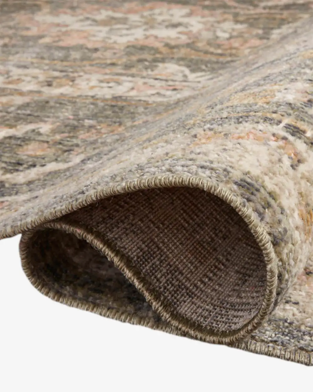 Vintage-Inspired Power-Loomed Synthetic Area Rug