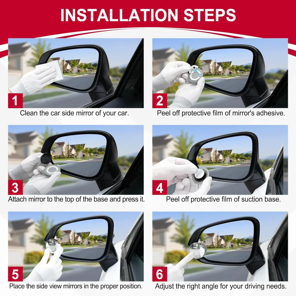 Adjustable Blind Spot Mirror Set