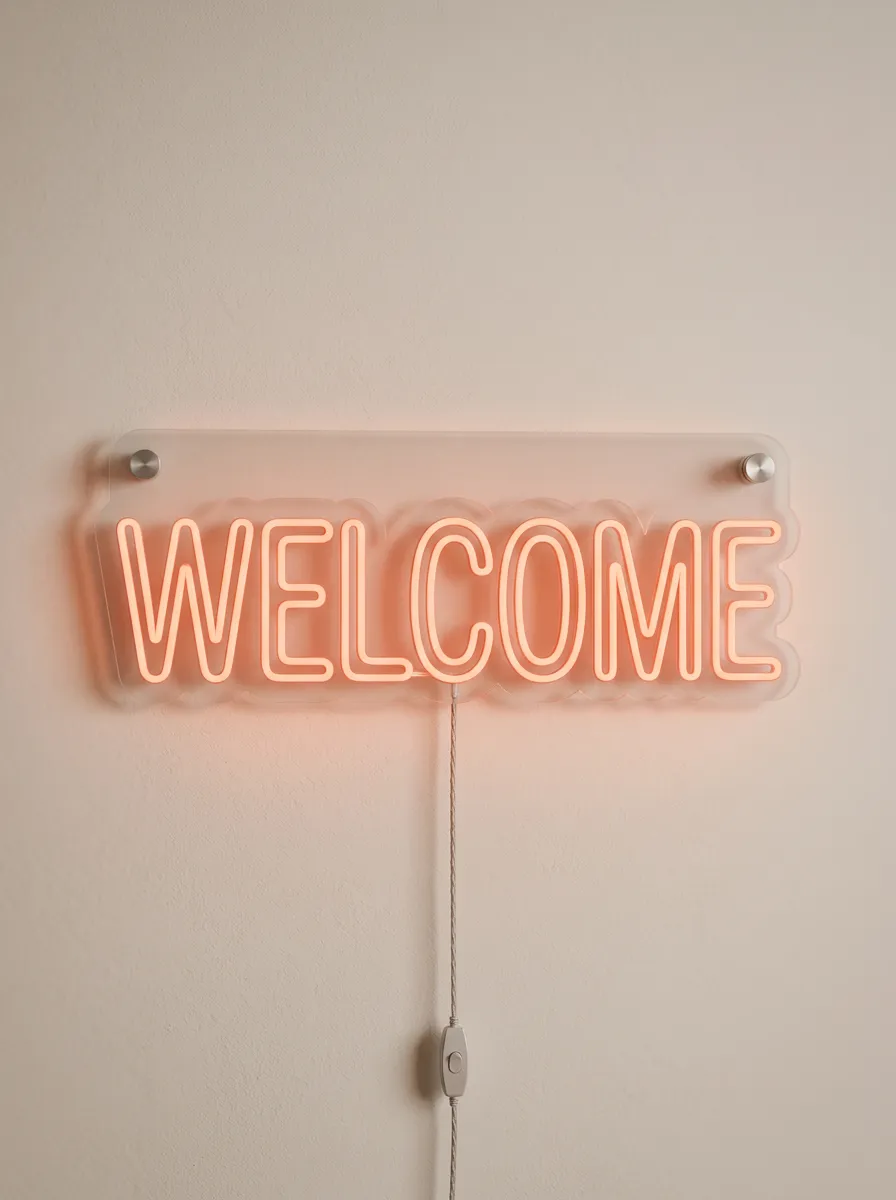 Portable Lettering Welcome Neon Sign