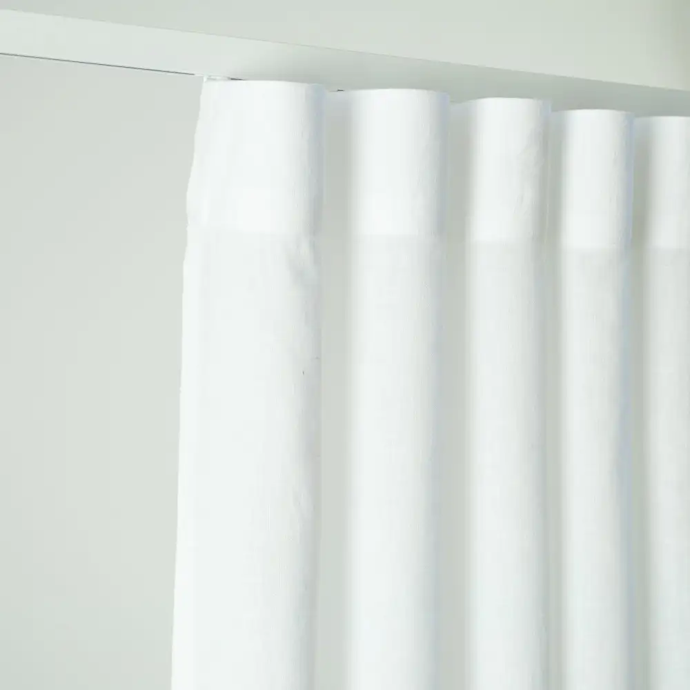 Wavefold Linen Track Curtain