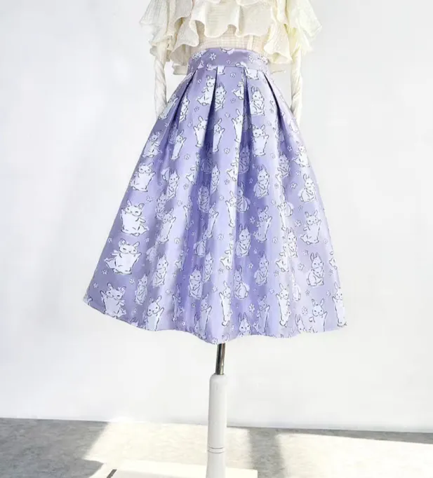 Gentle Travel Everyday Casual Embroidered Skirt