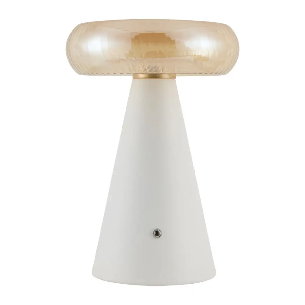 Glass Metal Iron Table Lamp