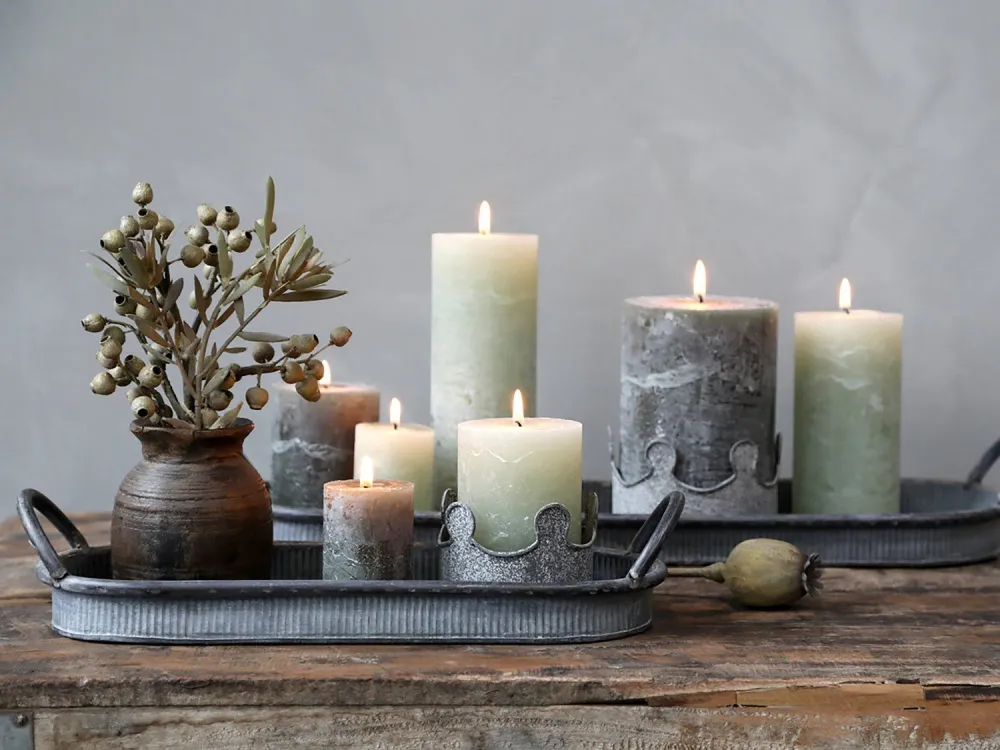 Tall Rustic Pillar Candle