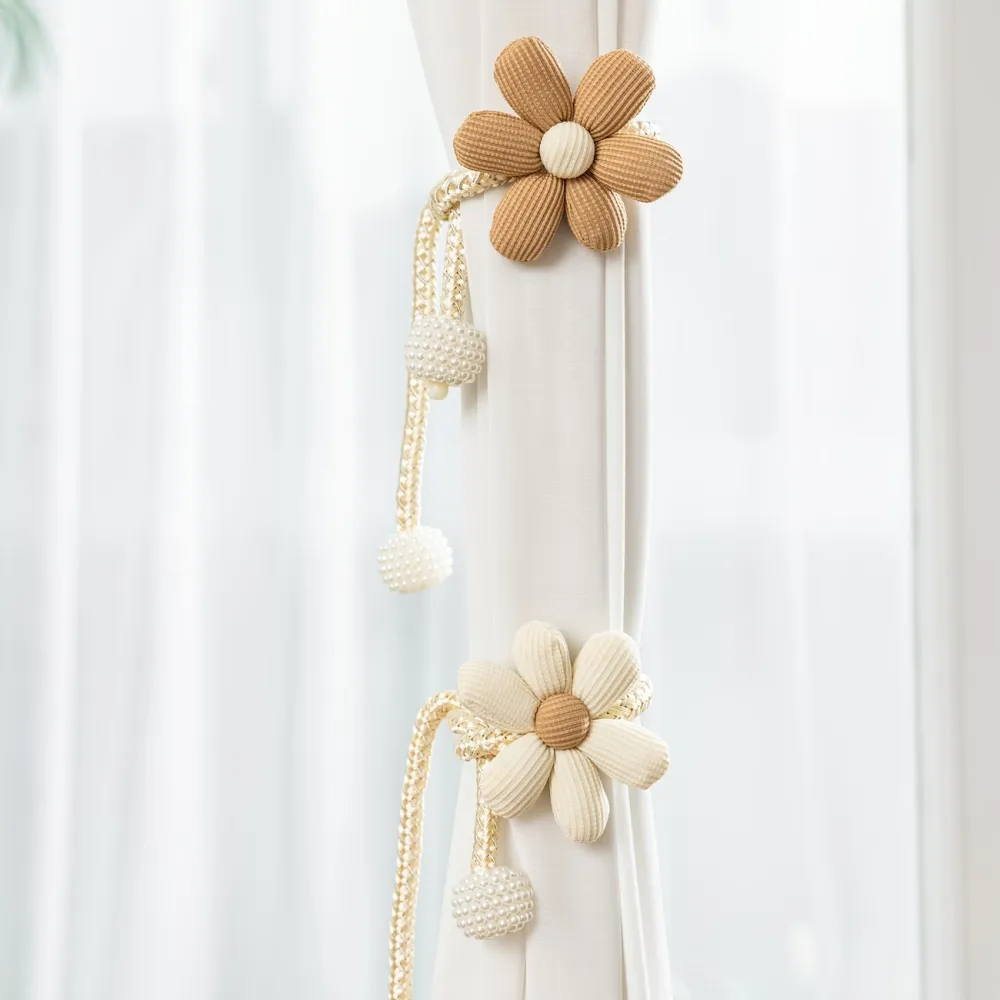 Floral Pearl Curtain Tiebacks