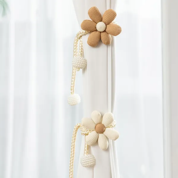 Floral Pearl Curtain Tiebacks