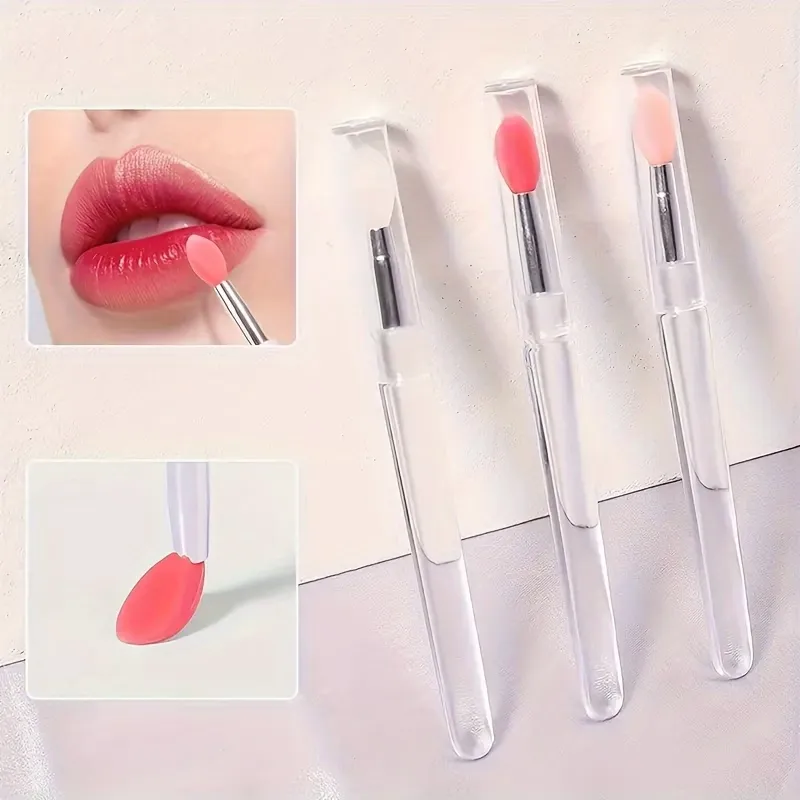 4 Pcs Precision Silicone Lip Brush