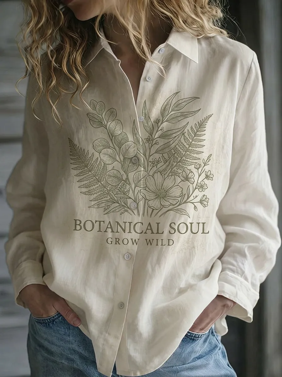 Botanical Soul Wildflower Casual Shirt