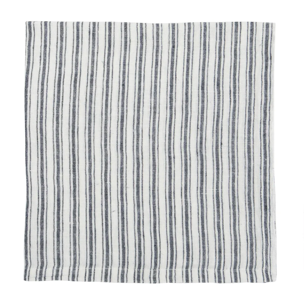 Softened Nautical Stripe Linen Napkin Set