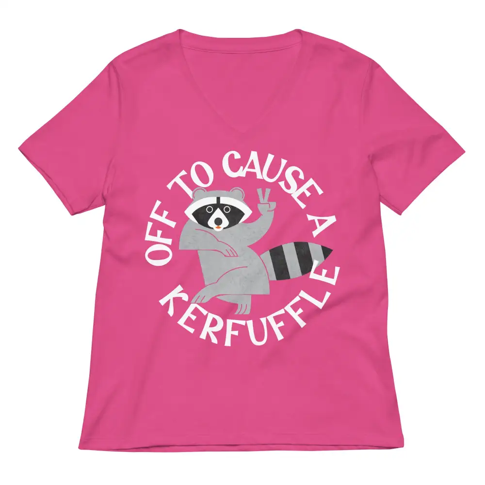 Kerfuffle Print V Neck Tee