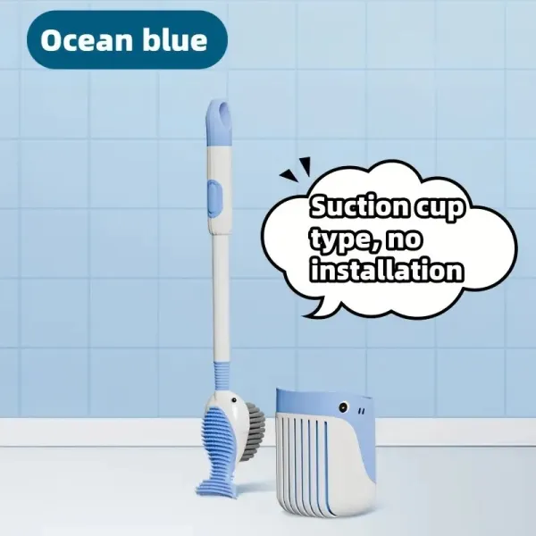 Wall-Mounted Whale-Shaped Toilet Brush