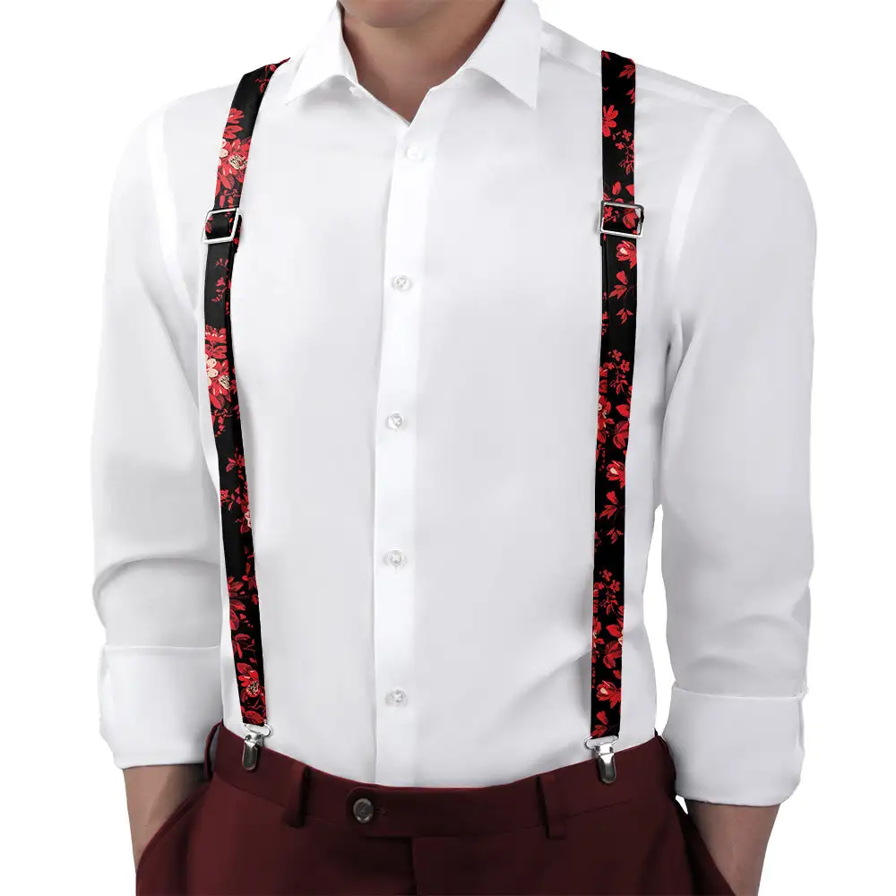 Floral Pattern Suspenders