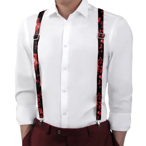 Floral Pattern Suspenders