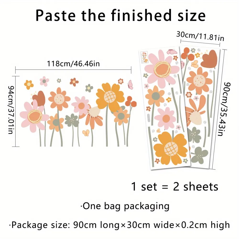 Pastel Flower Wall Stickers