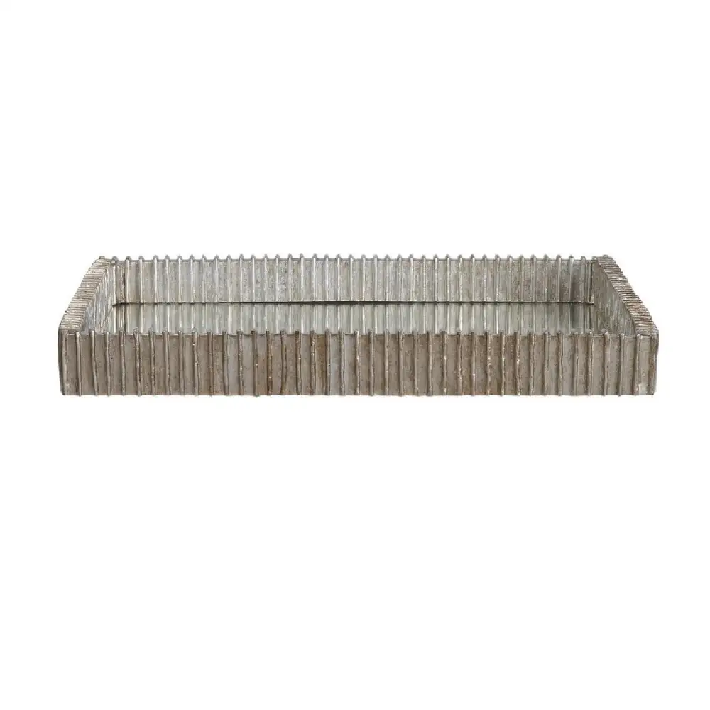 Ribbed Mirrored Tray