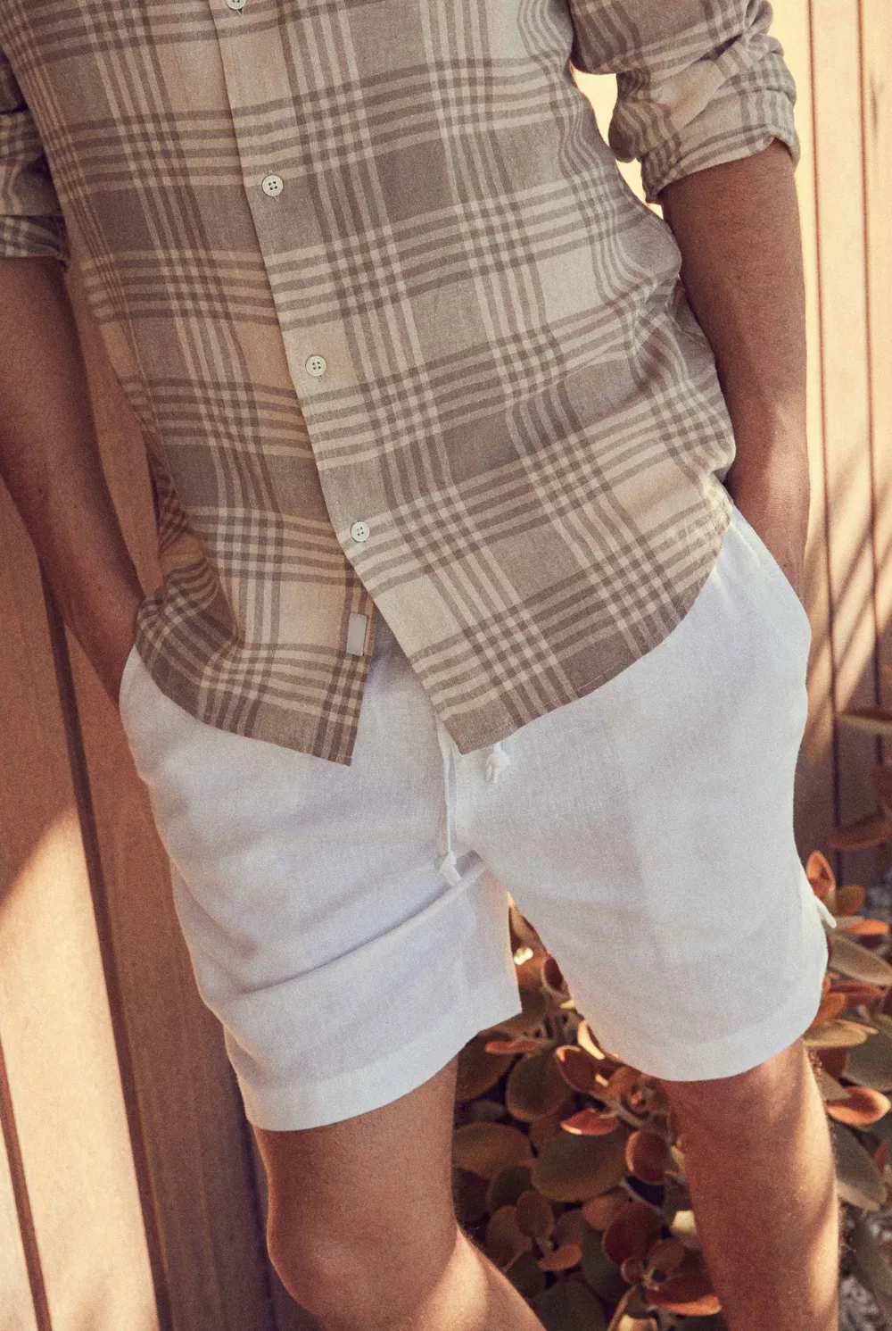 Durable Cotton Blend Drawstring Casual Travel Shorts