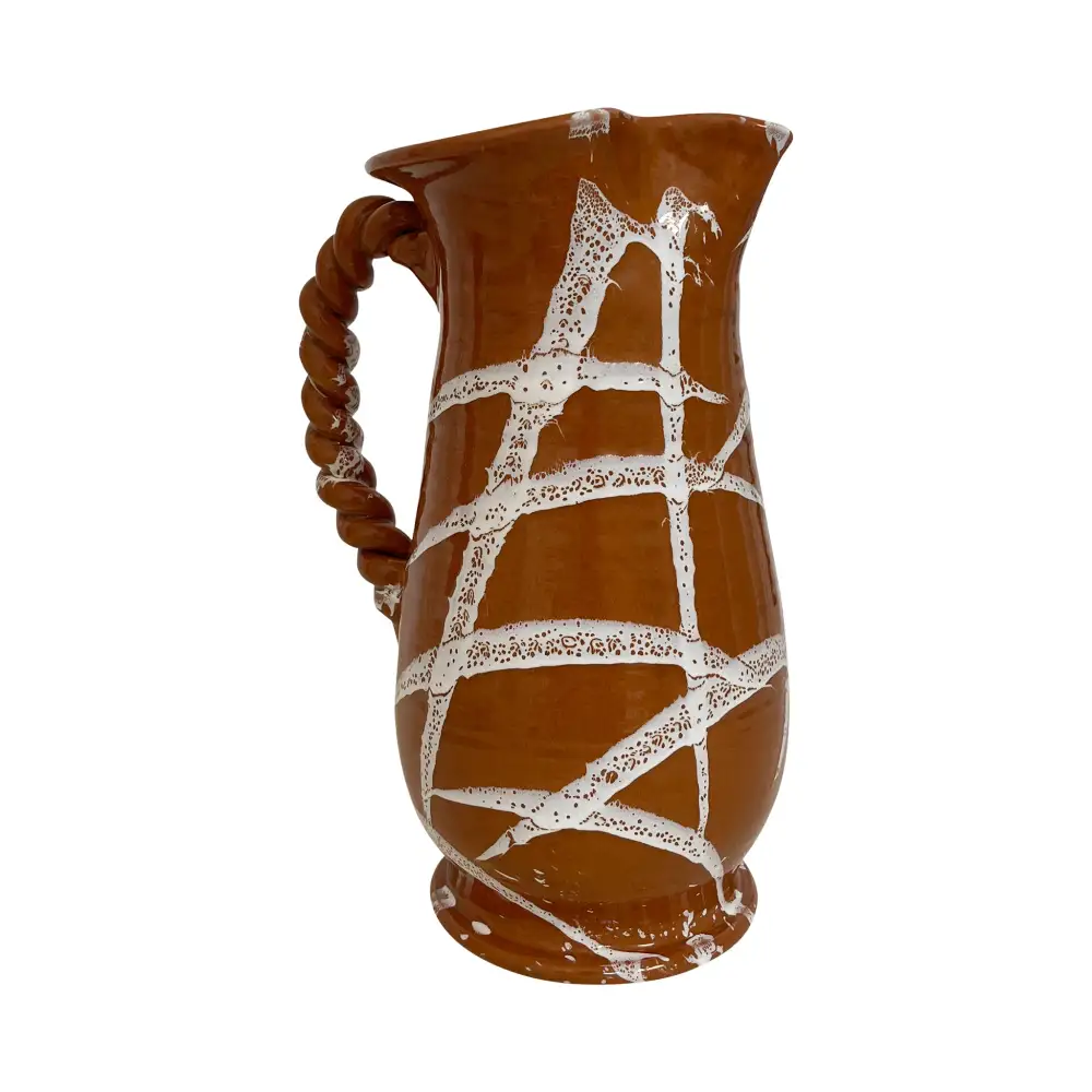 Rope-Handle Ceramic Water Jug