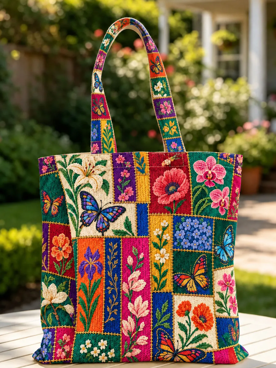 Patchwork Art Tote Bag