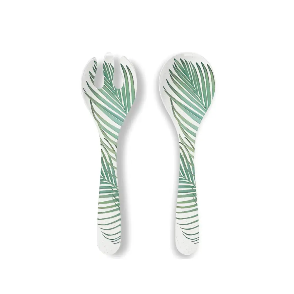 Floral Palm Melamine Salad Servers