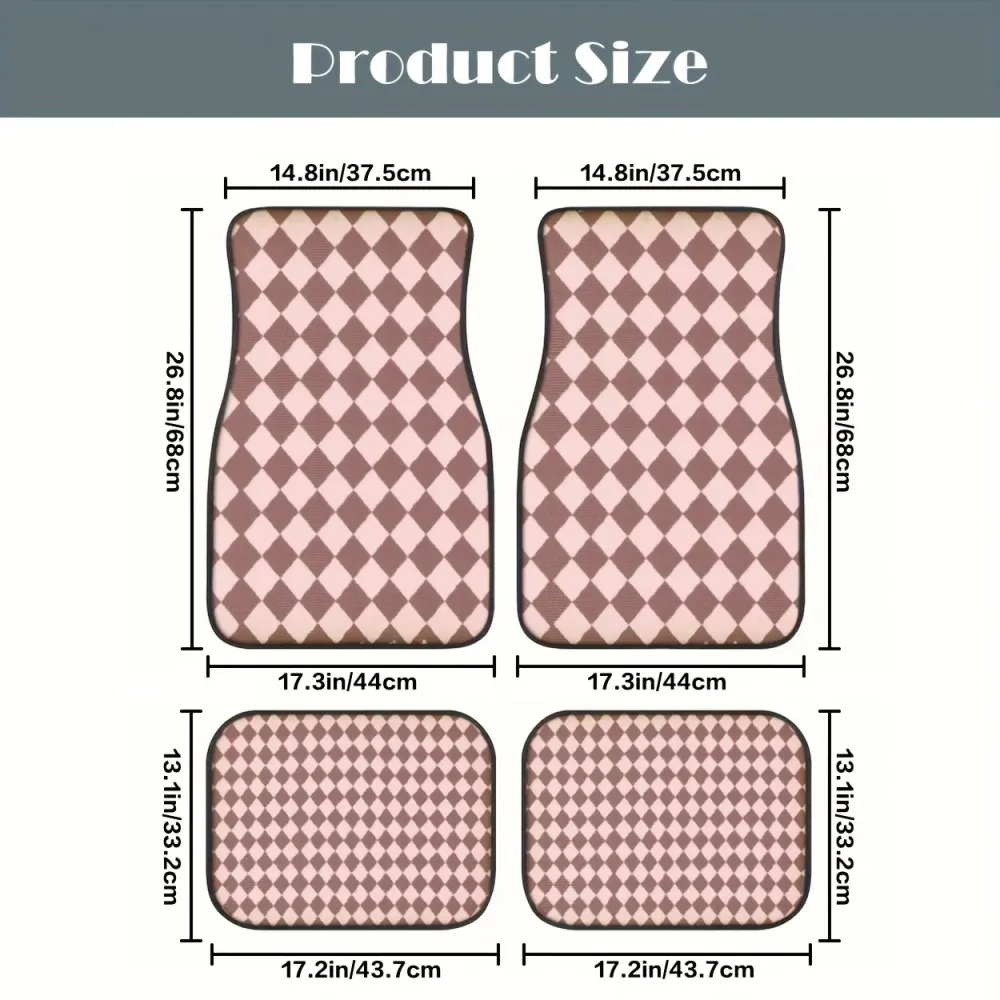 Checkerboard Car Floor Mats