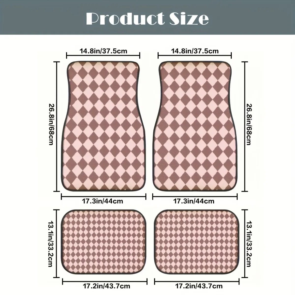 Checkerboard Car Floor Mats