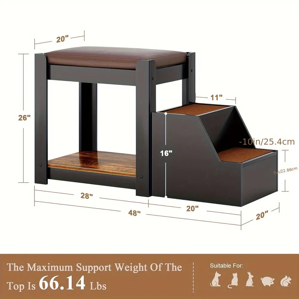 Durable Pet Window Perch with Stairs, Pet Essential for Elevated Viewing and Rest