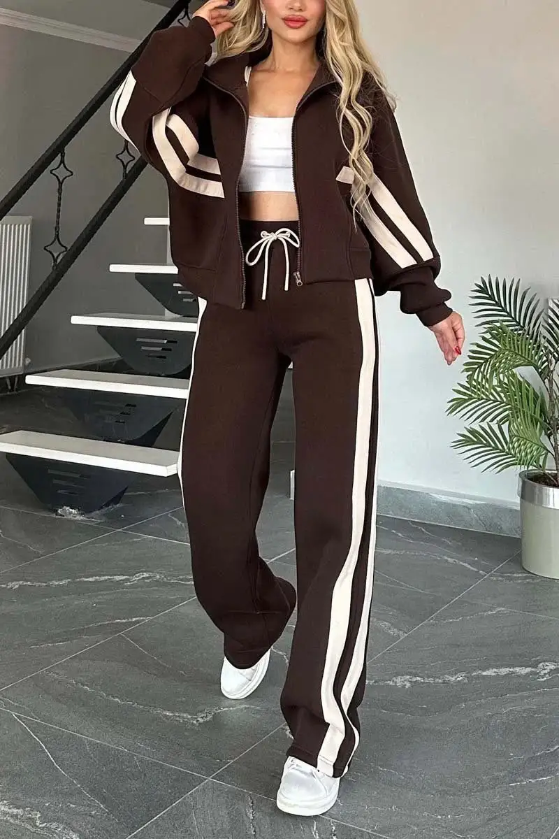 Retro Striped Zip Jacket