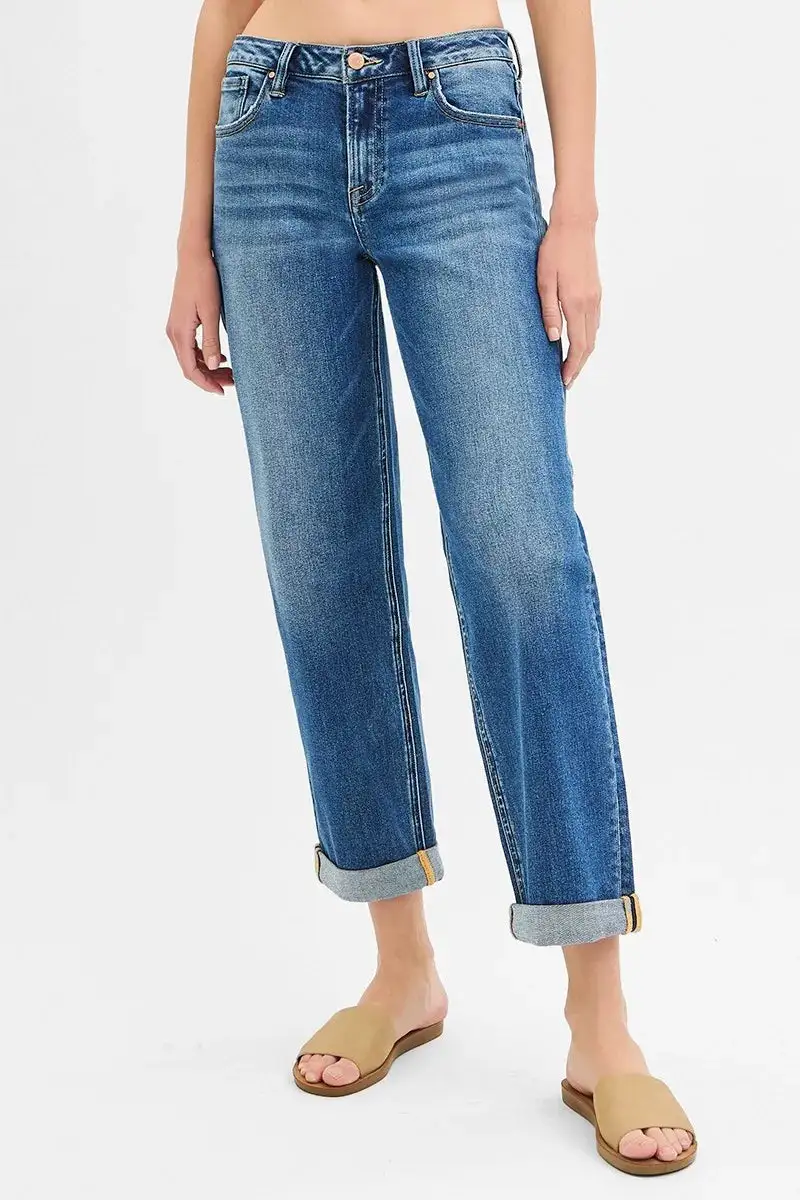 Smooth Mid Rise Denim Jeans