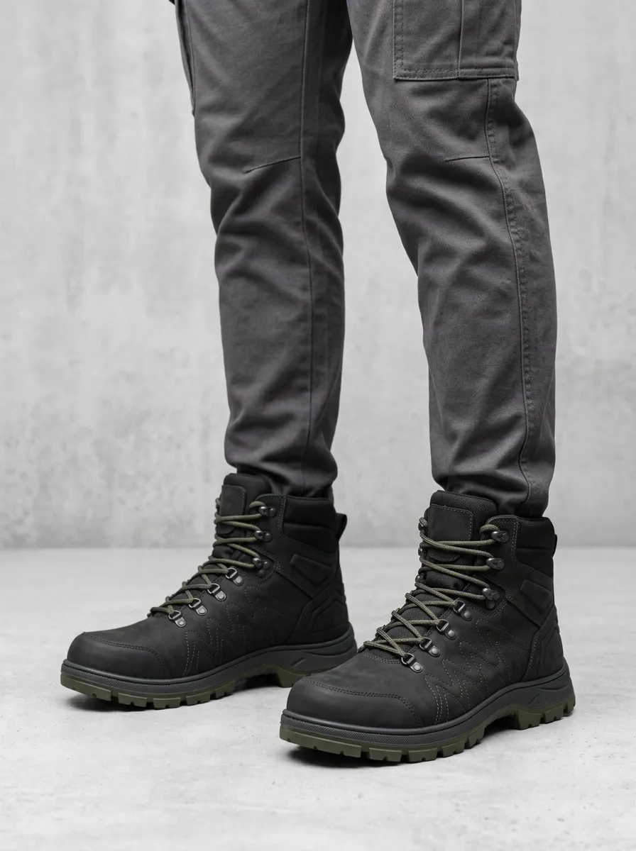 Unisex Tactical Outdoor Sole Print Work Boots