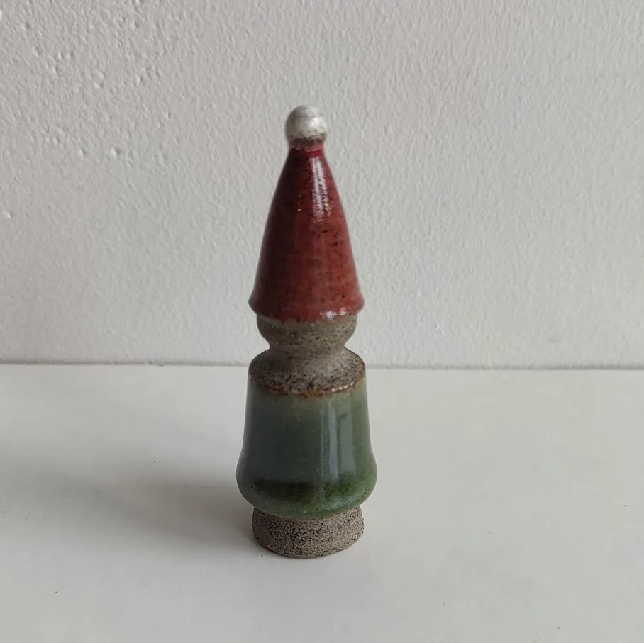 Handcrafted Ceramic Gnome Ornament