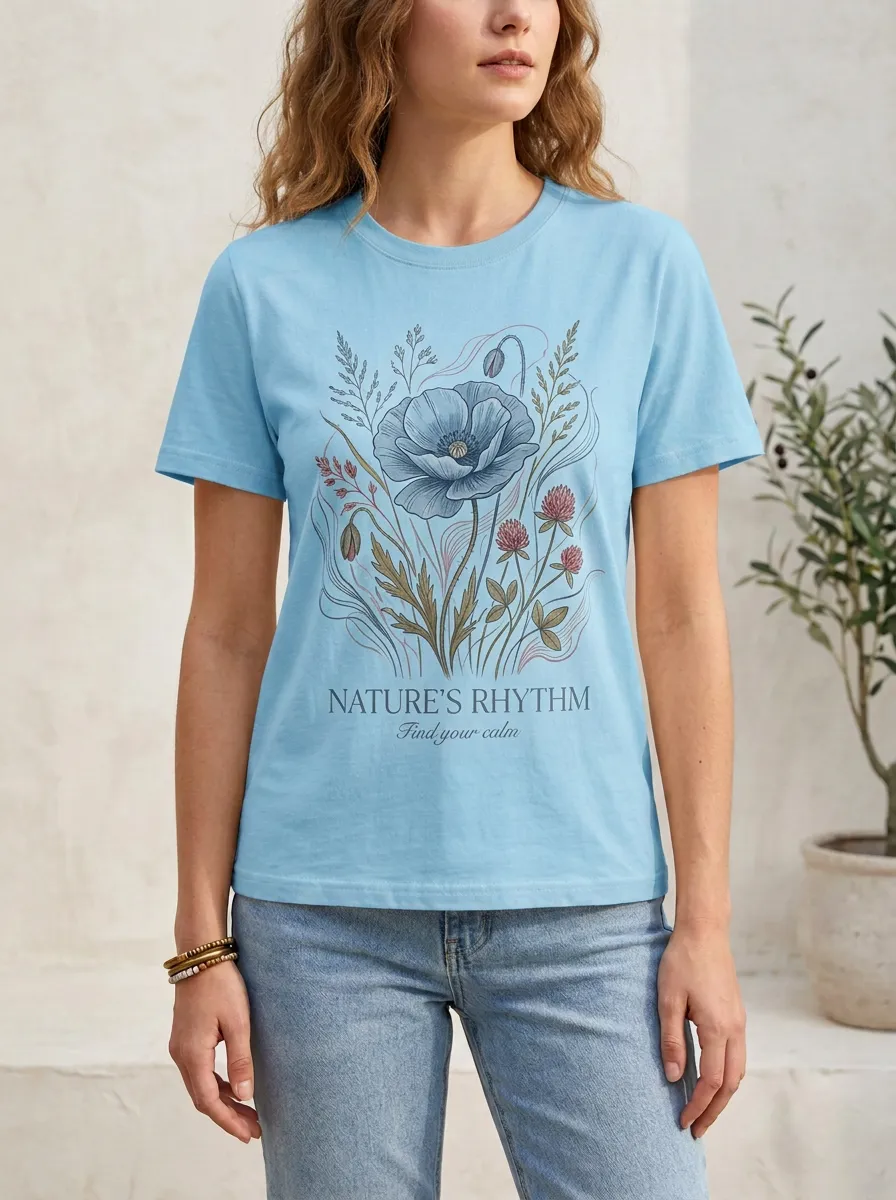 Nature Rhythm Poppy Floral T-Shirt