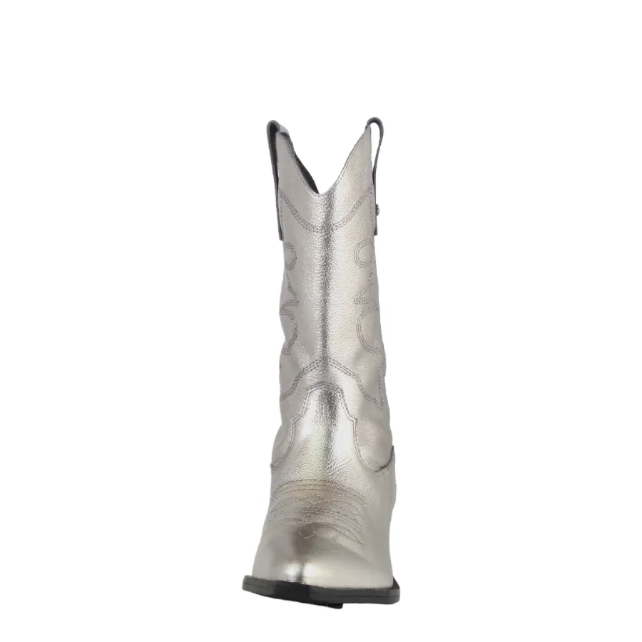 Leather Cowboy Ankle Boots