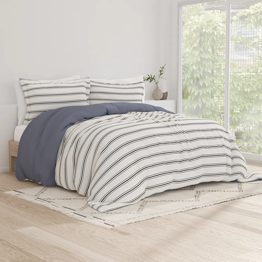 Desert Stripe Pattern Reversible Duvet Cover Set