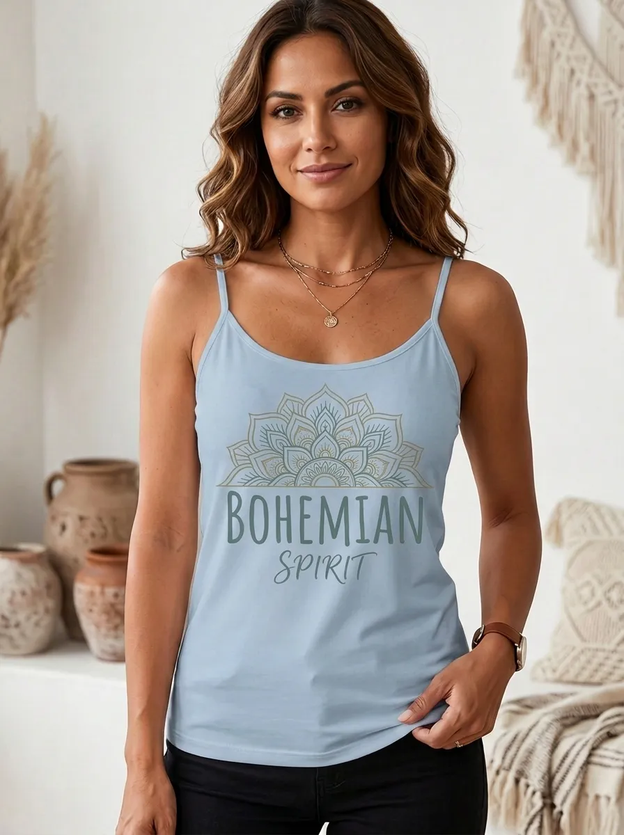 Women's Bohemian Spirit Mandala Printed Camisole Top