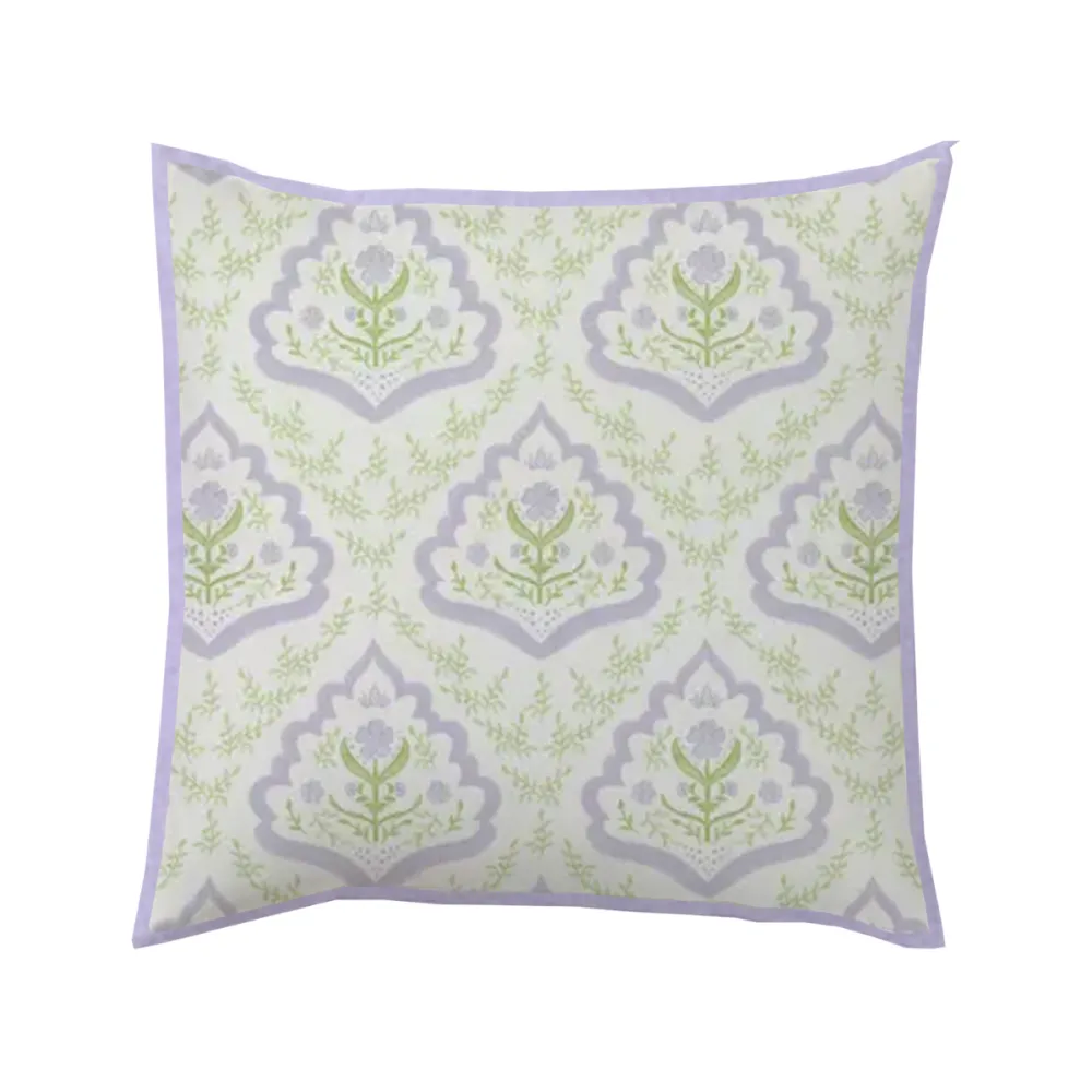 Floral Paisley Self-Welt Throw Pillow