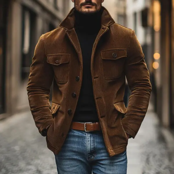 Corduroy Structured Utility Jacket