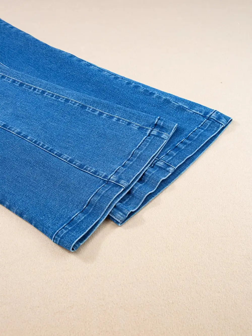 Flare Leg Seam Detail Denim Jeans