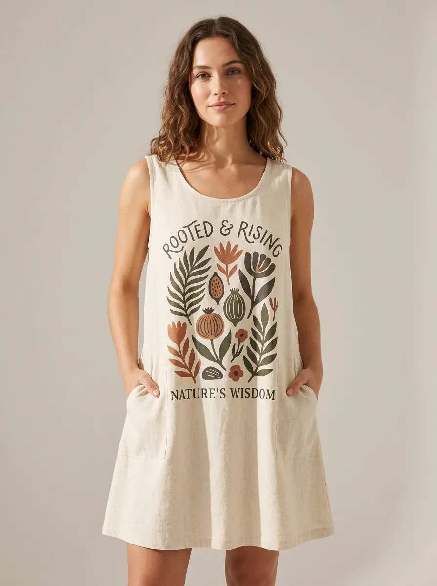 Nature Lover Rooted And Rising Botanical Tank Top