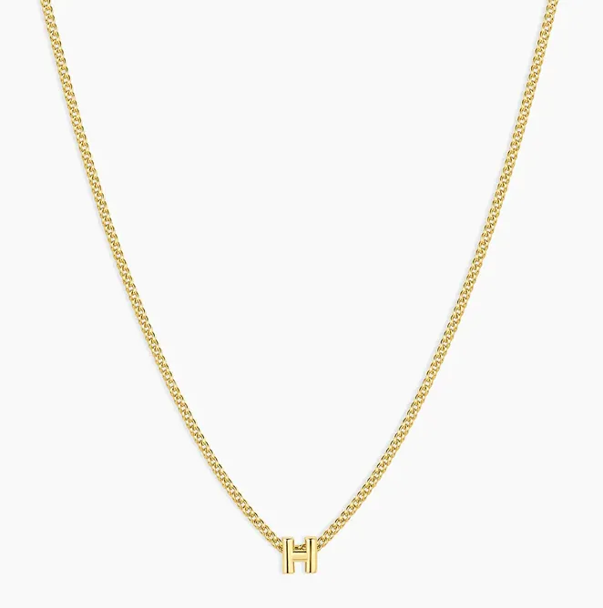 Refined Initial Pendant Necklace